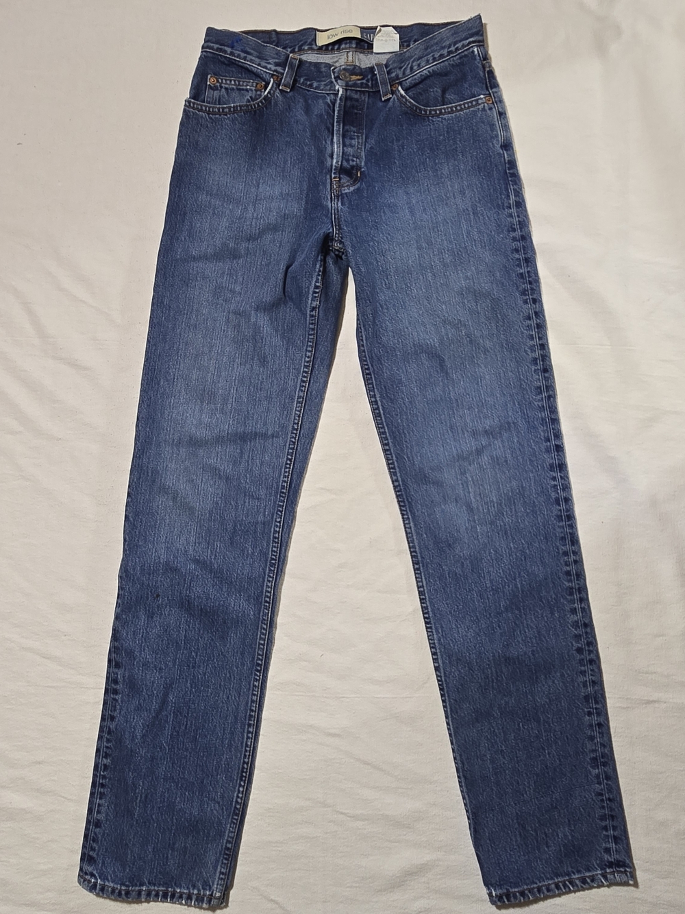 Y2k GAP 6 Long Low Rise Women's Straight-Leg Jeans in Classic Blue